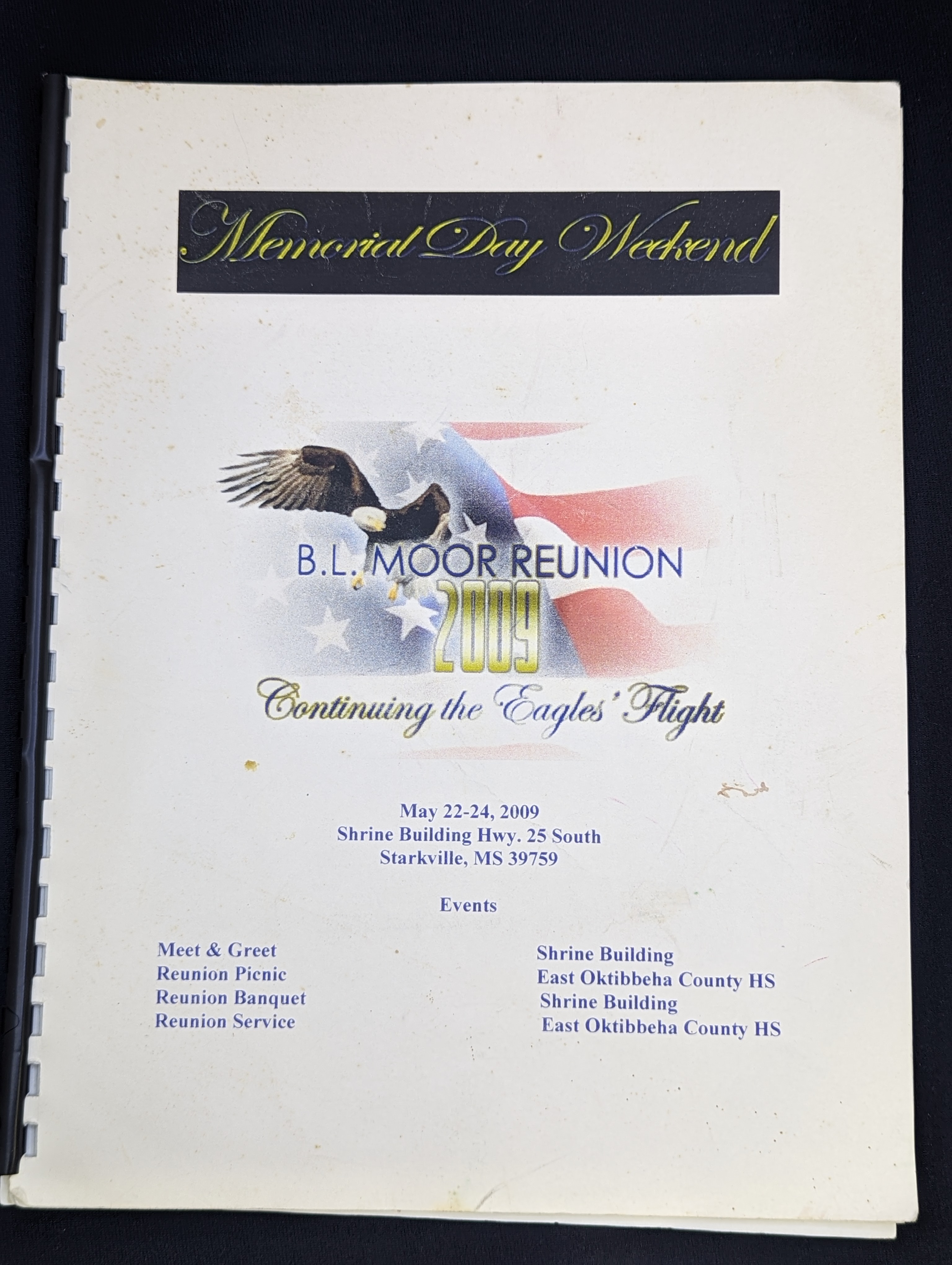 Reunion Title Page 2009