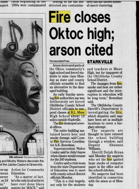 click to see item Fire Closes Oktoc High