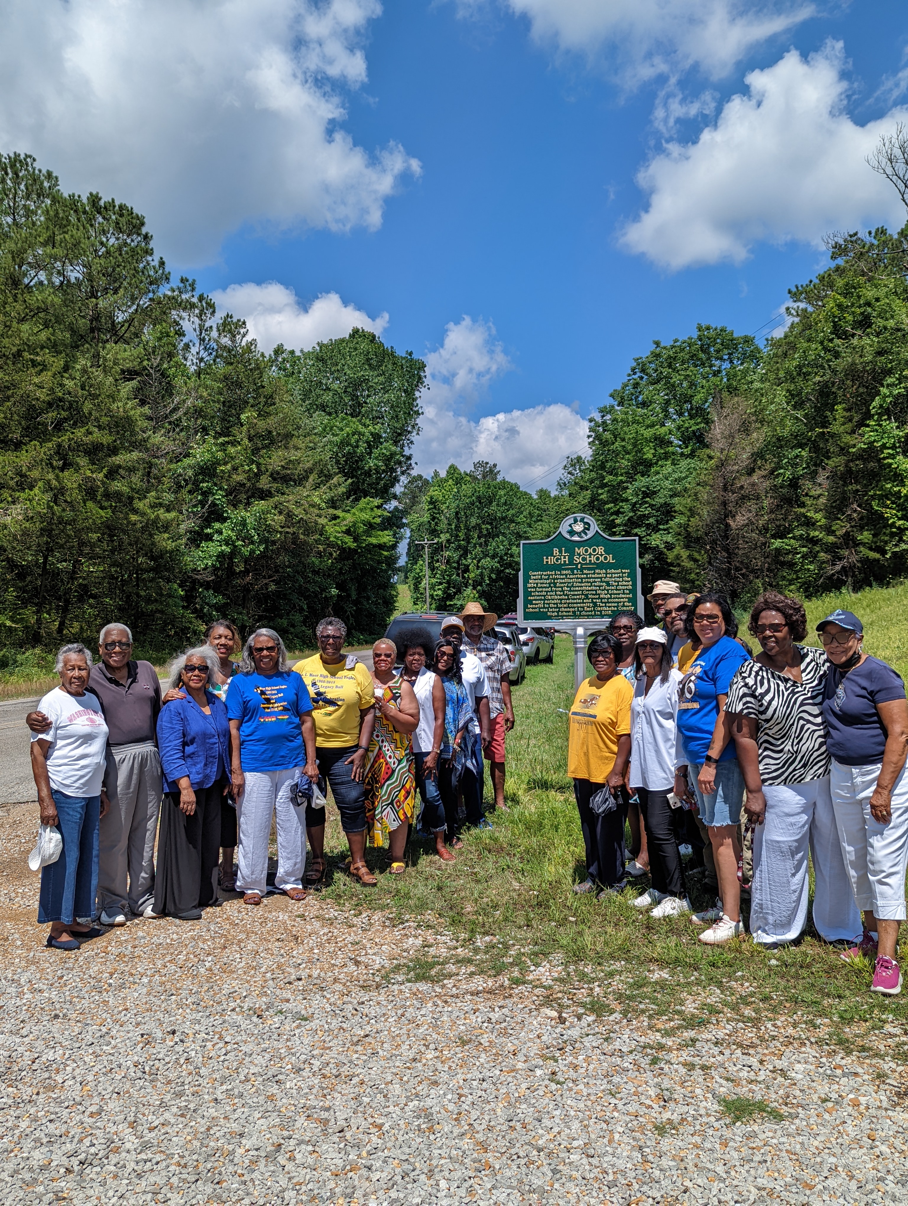Image of Attendees with Historical Marker