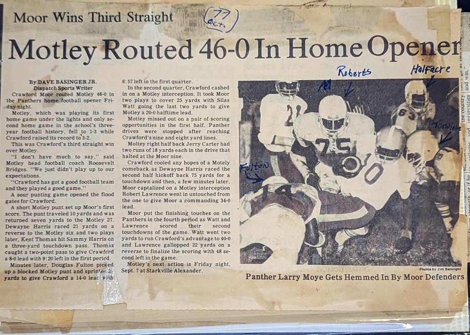 Image of Motley Routed 46-0 In Home Opener