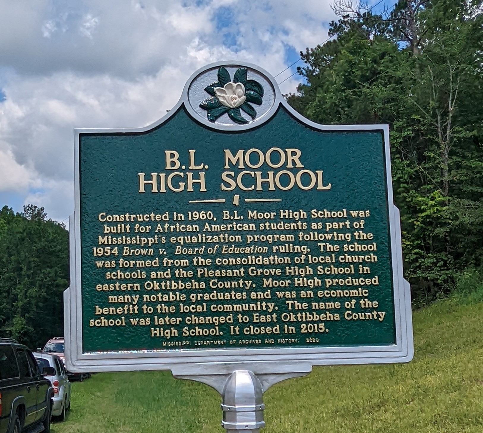 click to see item B.L. Moor Historical Marker