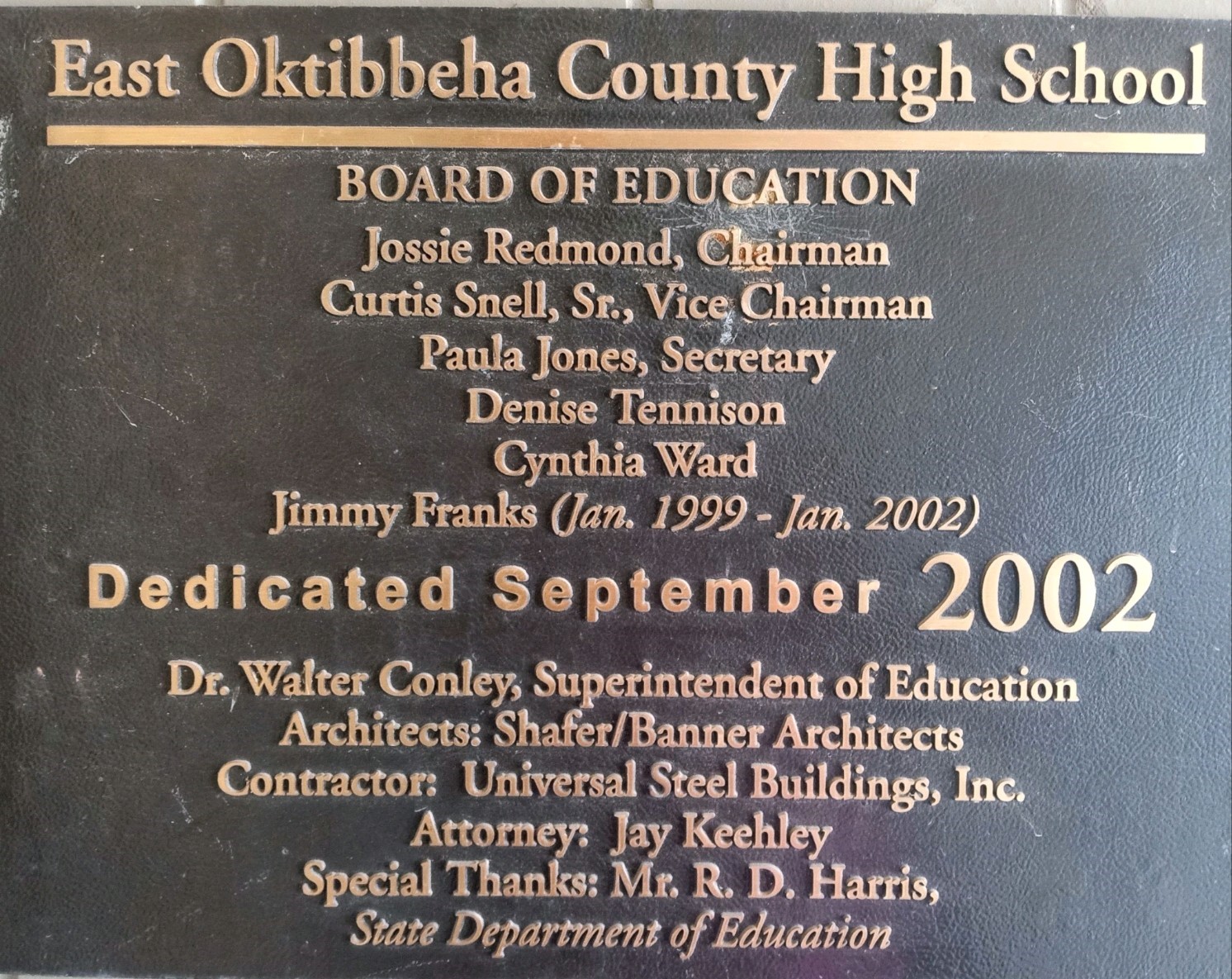 Image of East Oktibbeha County High School Dedication